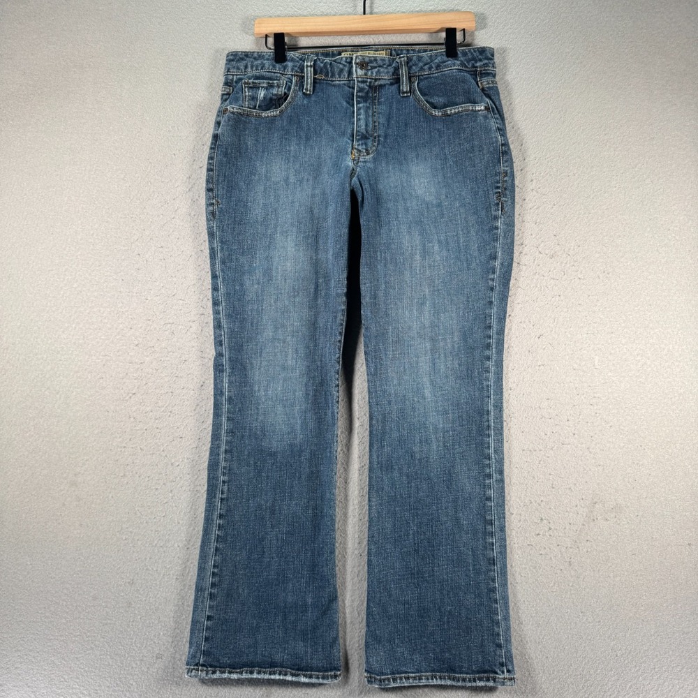 Vintage Old Navy Just Below the Waist Curvy Bootcut Jeans Womens 12 Blue Stretch